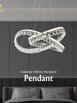Lampu Gantung Kristal Modern Celeste Infinity Pendant C878 White