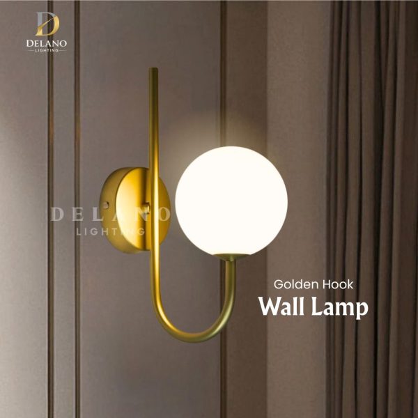 Lampu Dinding Golden Hook 013 Modern Gold
