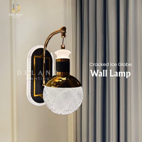 Lampu Dinding Modern Cracked Ice Globe 335233 Gold