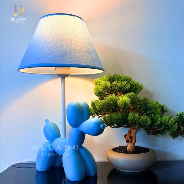 Lampu Meja Modern Puppy Blue TBL-T-342 Blue