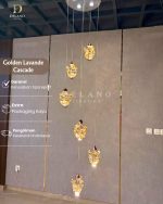 Lampu Void Crystal Golden Lavande Cascade GF-909-6 Gold