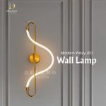 Lampu Dinding Modern Wavy LED KD-CPL-22 Gold