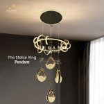 Lampu Gantung Kristal The Stellar Ring GF-1052 Rosegold