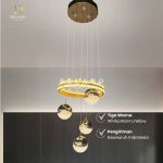 Lampu Gantung The Fire G-1244-4 Modern Gold