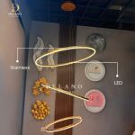 Lampu Gantung LED Ring DM-8023 Modern Gold