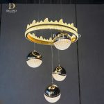 Lampu Gantung The Fire G-1244-4 Modern Gold