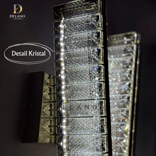 Lampu Dinding Crystal V-Shaped LED A-12-180-330 Gold