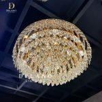 Lampu Plafon Kristal Royal Diamond Pavilion 936-800 Luxury Gold
