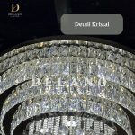 Lampu Plafon Kristal The Lumina Tiered 5001-800 Luxury Chrome