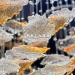 Lampu Plafon Kristal The Amber Leaf SK-03-L-1200-W-500 Luxury Gold