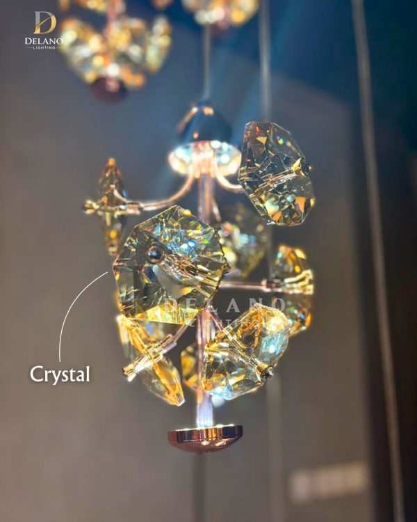 Lampu Void Crystal Golden Lavande Cascade GF-909-6 Gold