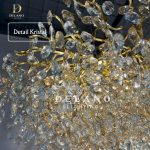 Lampu Gantung Kristal Premium Ember Root Untuk Ruang Tamu 9002-D850-90