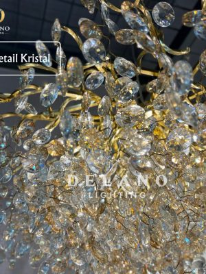 Lampu Gantung Kristal Premium Ember Root Untuk Ruang Tamu 9002-D850-90